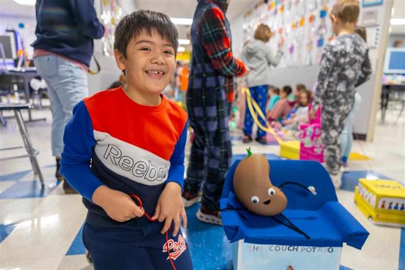 Students take part in a Character Parade